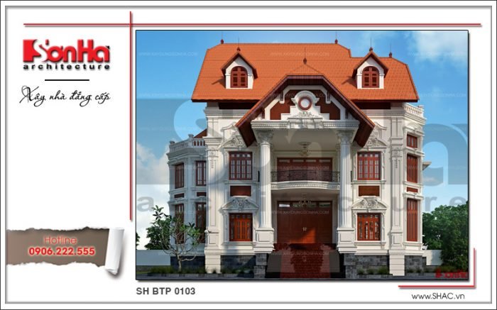 biệt thự 3 tầng mái thái hiện đại