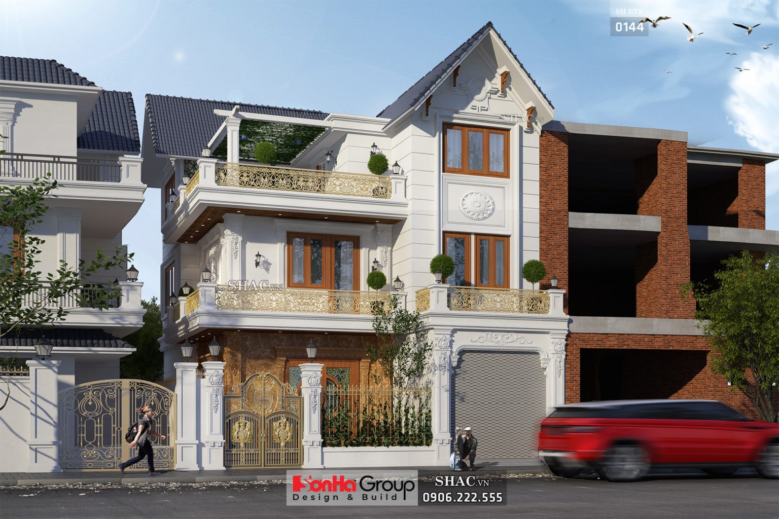 biệt thự 3 tầng tân cổ điển