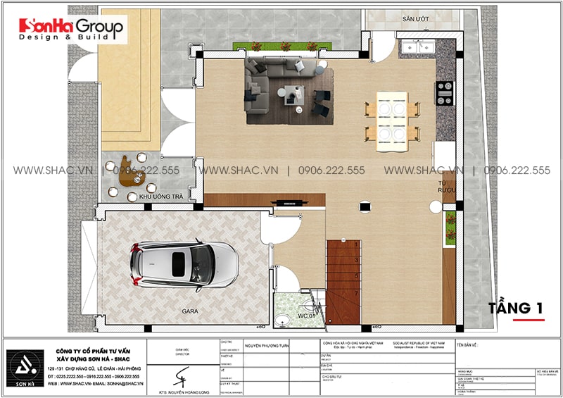 biệt thự 3 tầng tân cổ điển