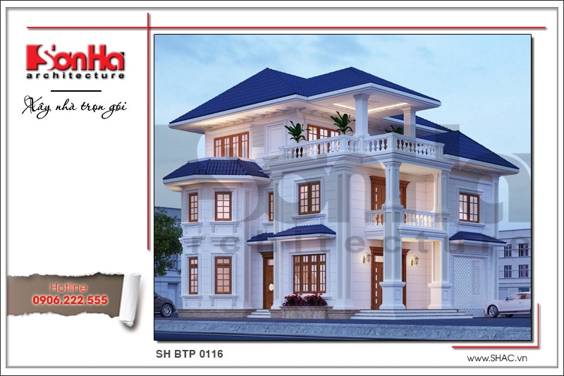 Biệt thự 3 tầng tân cổ điển