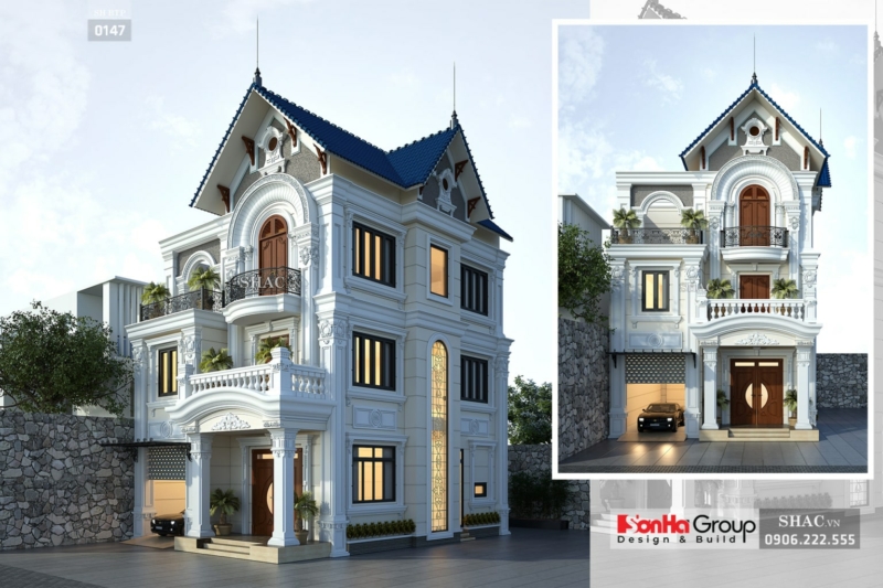 biệt thự 3 tầng tân cổ điển