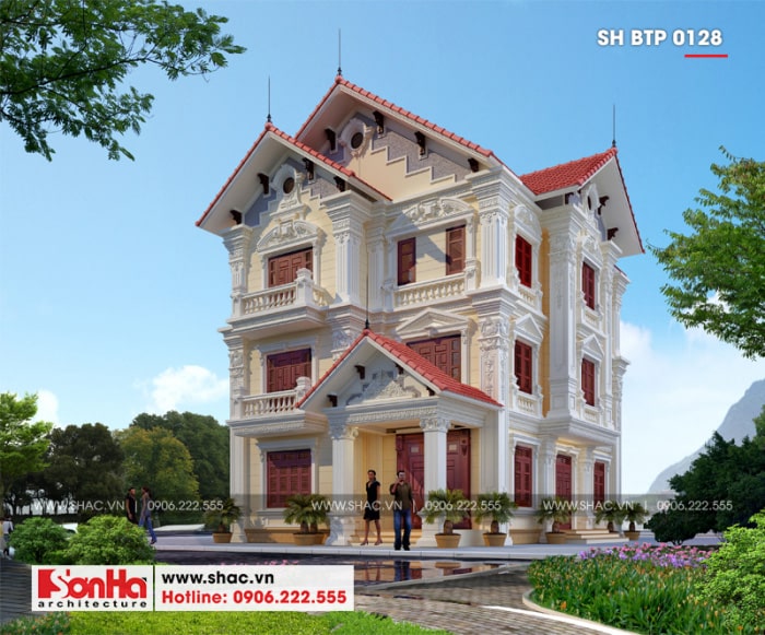 biệt thự 3 tầng tân cổ điển