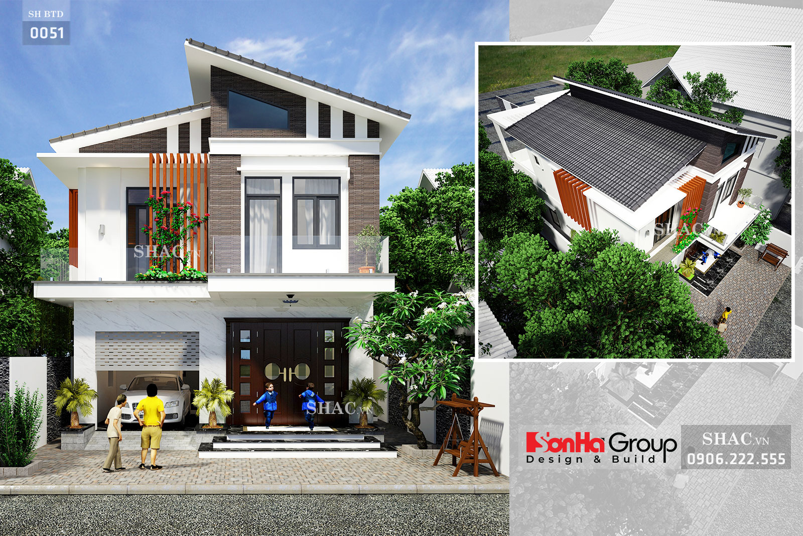 biệt thự 2 tầng mái dốc biệt thự 2 tầng mái dốc