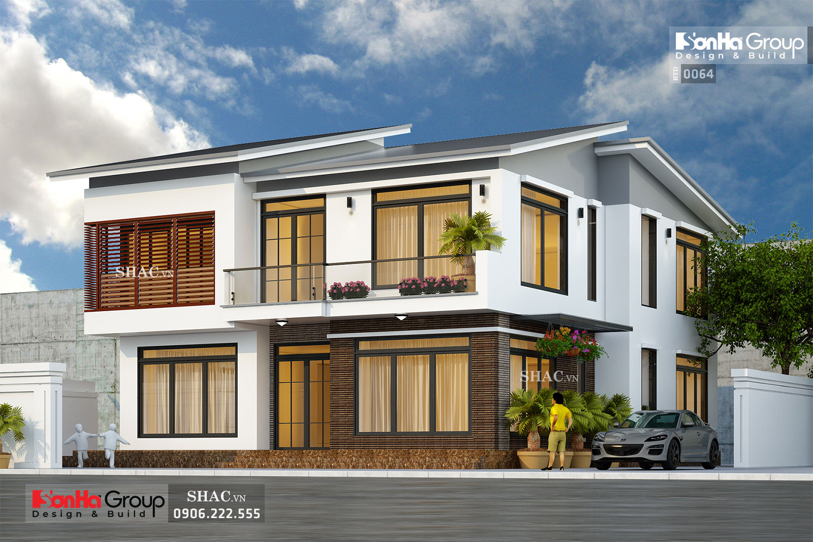 biệt thự 2 tầng mái dốc biệt thự 2 tầng mái dốc