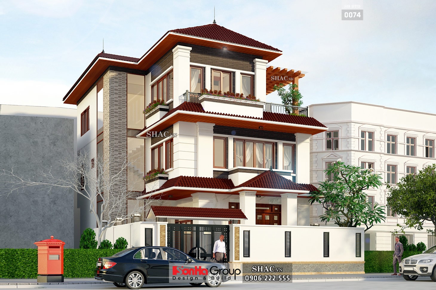 biệt thự 3 tầng tân cổ điển