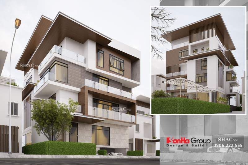 biệt thự tầng hấm hiện đại
