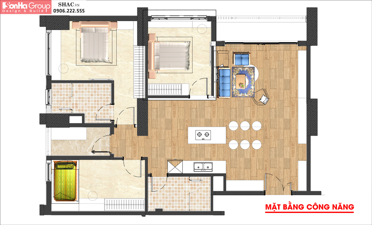 Thiết kế nội thất hiện đại trong căn hộ Minato Hải Phòng - SH NOP 0223 48