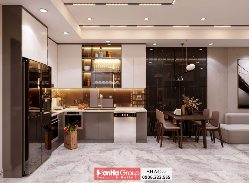 Mẫu thiết kế nội thất căn hộ phong cách hiện đại đẹp tinh tế 4