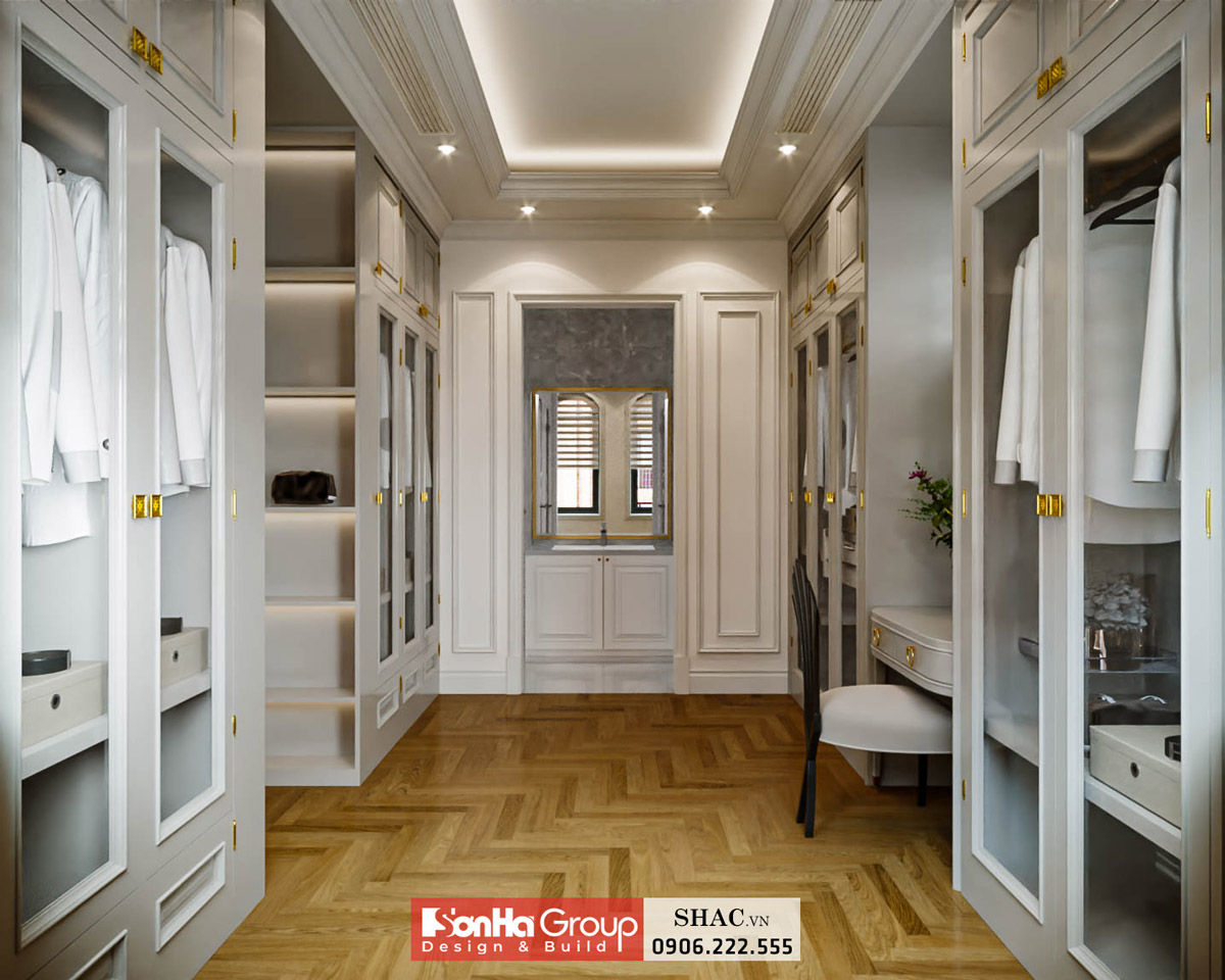 Thiết kế nội thất biệt thự theo phong cách tân cổ điển 123m2 tại Hải Phòng - SH NOP 0222 67