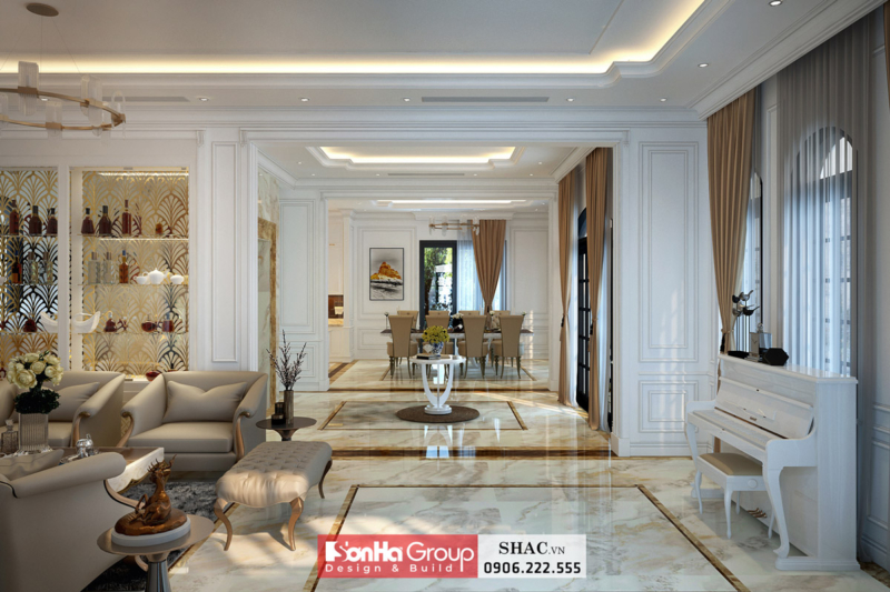 Thiết kế biệt thự phong cách tân cổ điển 123m2 tại Hải Phòng 2