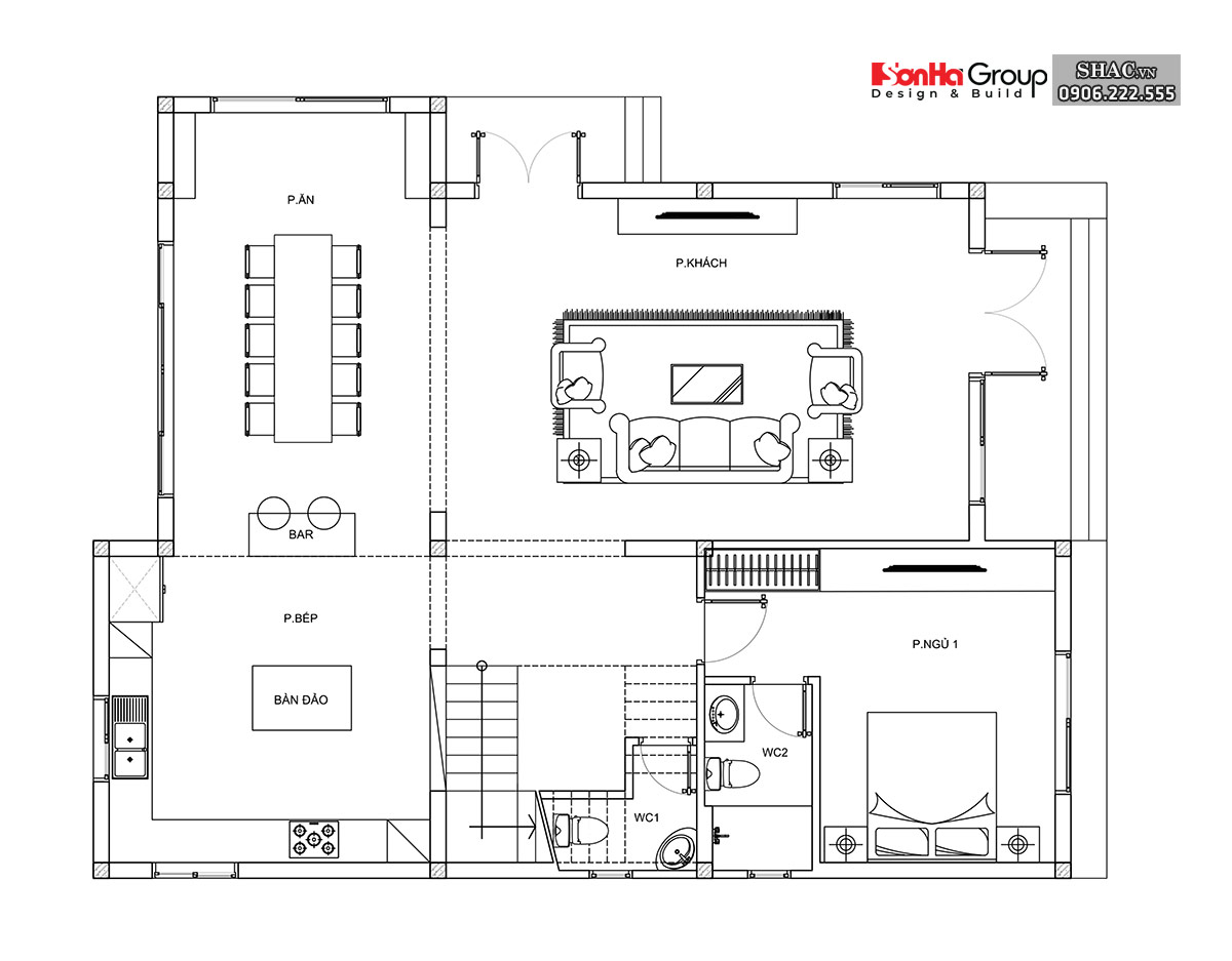biệt thự mini 2 tầng 60m2