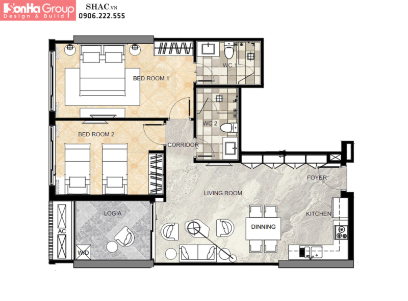 Thiết kế nội thất trong căn hộ công năng thông minh