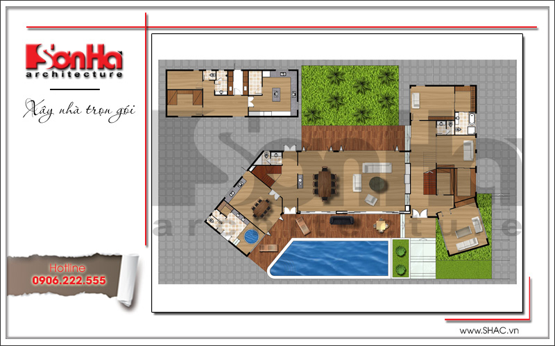 mẫu biệt thự 2 tầng