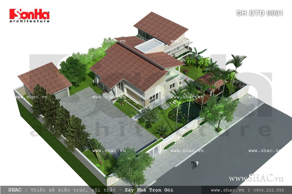 biệt thự 2 tầng mái dốc biệt thự 2 tầng mái dốc