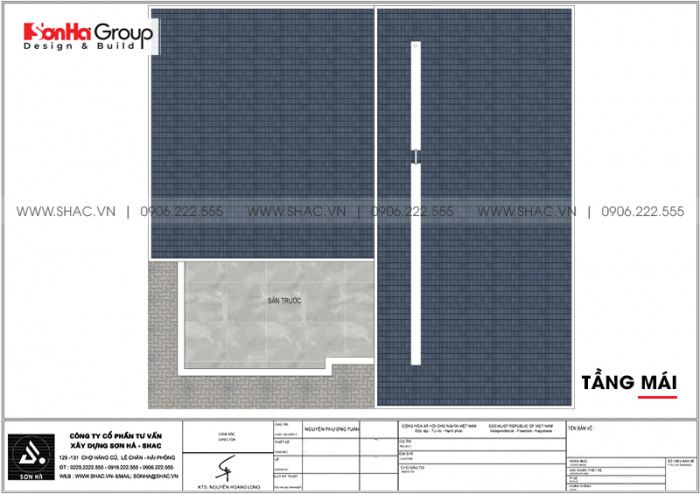 Công năng biệt thự có tầng hầm tầng mái