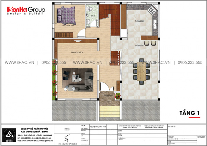 Công năng biệt thự có tầng hầm tầng 1