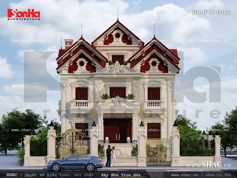 Biệt thự có tầng hầm 3 tầng đẹp