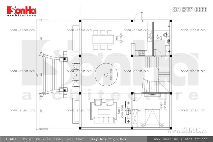 Biệt thự có tầng hầm tầng 1
