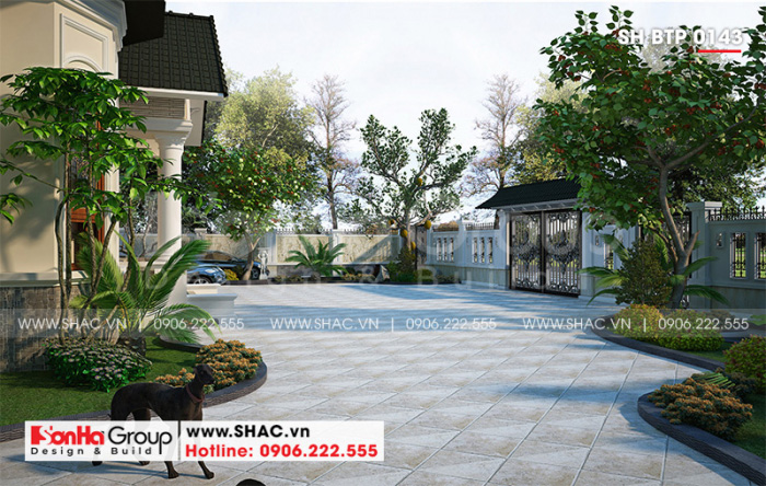 Biệt thự sân vườn có tầng hầm