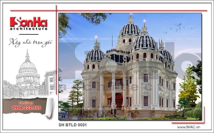 thiết kế biệt thự 2 tầng có gara