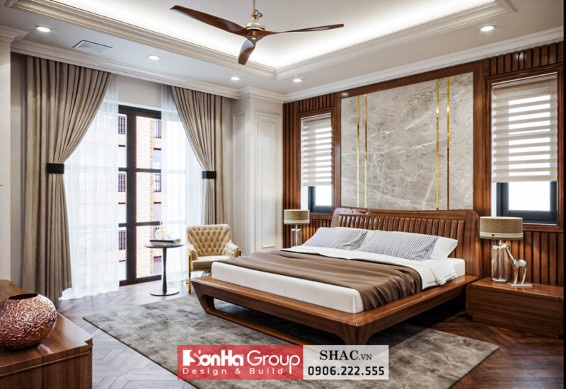 Mẫu thiết kế biệt thự tân cổ điển 4 tầng tại Bắc Ninh - SH BTP 0173 9