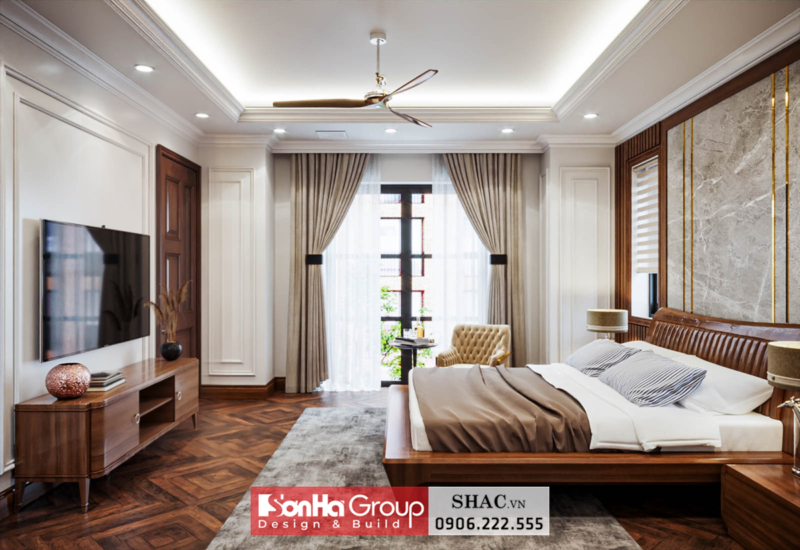 Mẫu thiết kế biệt thự tân cổ điển 4 tầng tại Bắc Ninh - SH BTP 0173 10