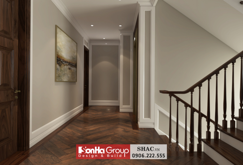 Mẫu thiết kế biệt thự tân cổ điển 4 tầng tại Bắc Ninh - SH BTP 0173 12