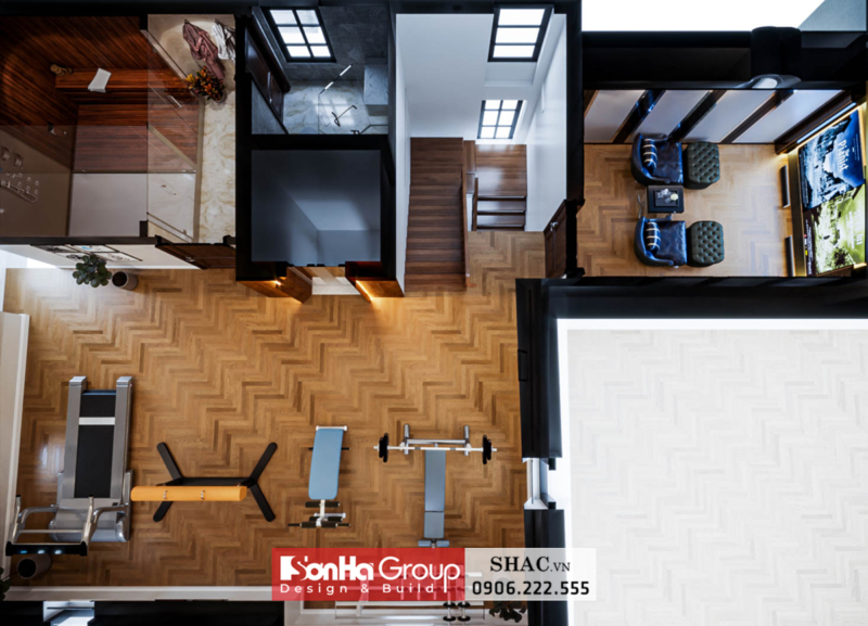 Mẫu thiết kế biệt thự tân cổ điển 4 tầng tại Bắc Ninh - SH BTP 0173 15