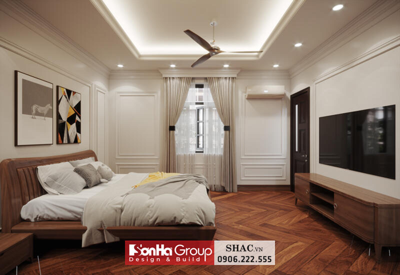 Mẫu thiết kế biệt thự tân cổ điển 4 tầng tại Bắc Ninh - SH BTP 0173 48