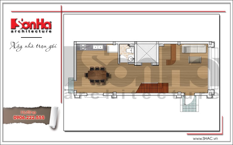 bản thiết kế nhà 2 tầng 70m2