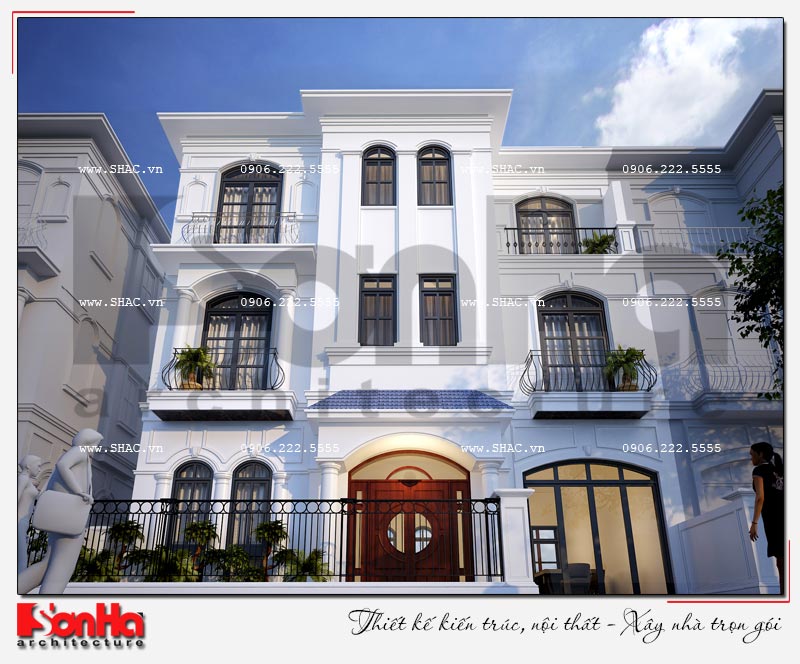 mẫu biệt thự song lập