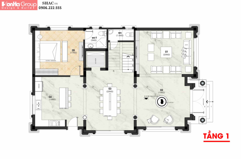Biệt thự tân cổ điển 4 tầng Biệt thự tân cổ điển 4 tầng