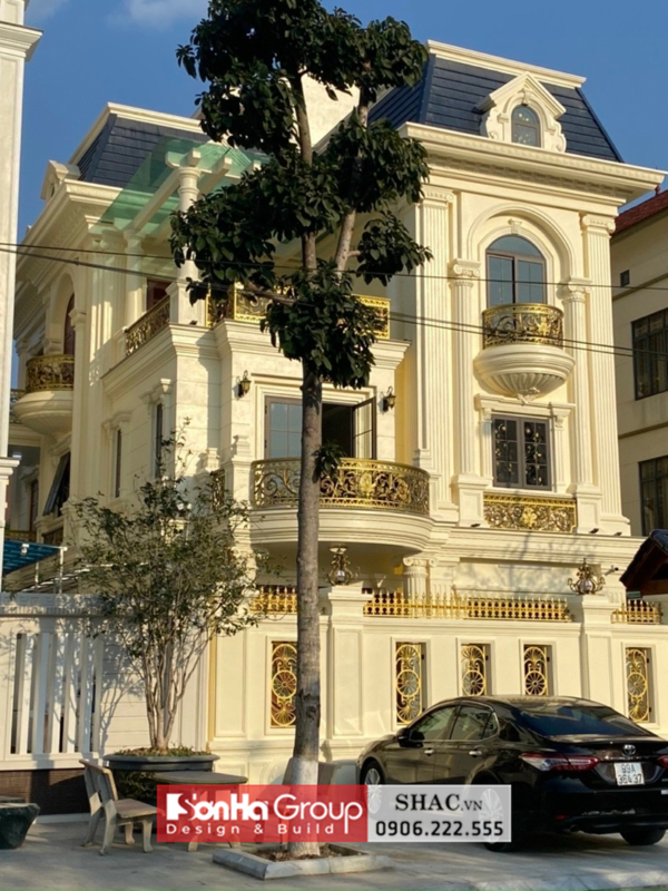 Mẫu thiết kế biệt thự tân cổ điển 4 tầng tại Bắc Ninh - SH BTP 0173 36