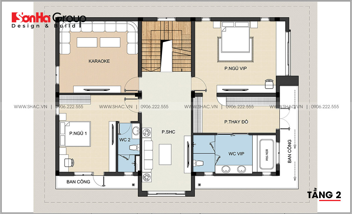 thiết kế biệt thự hiện đại 10x10