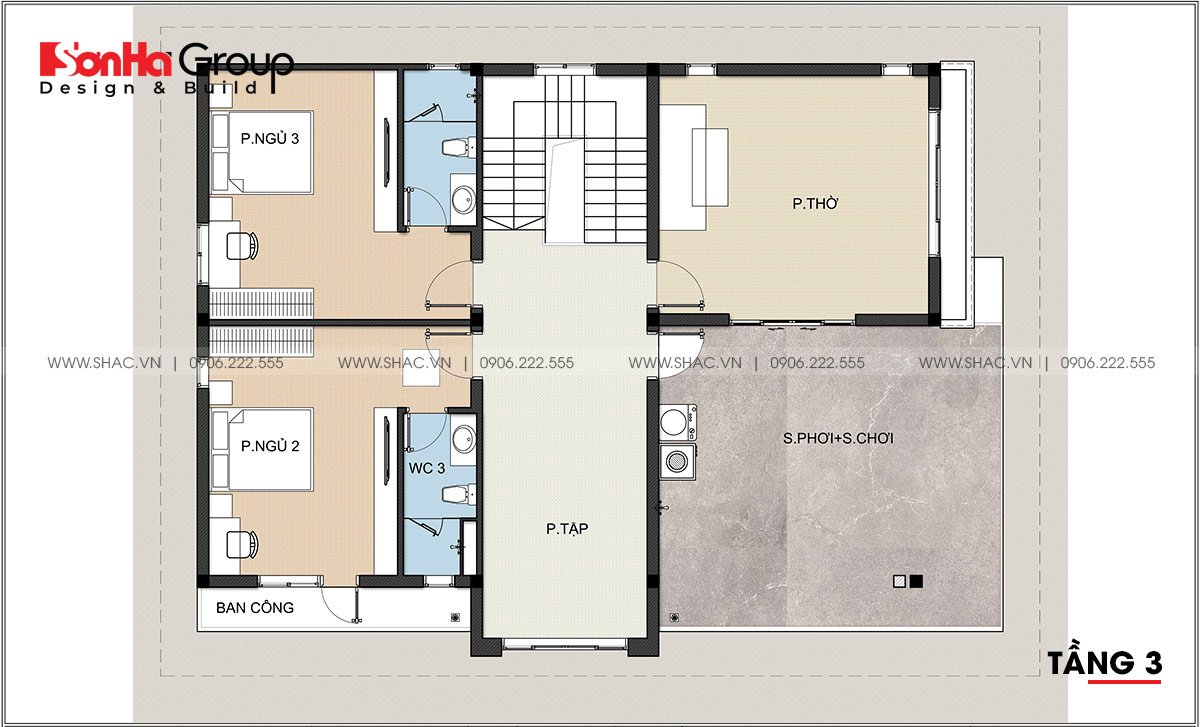 thiết kế biệt thự hiện đại 10x10