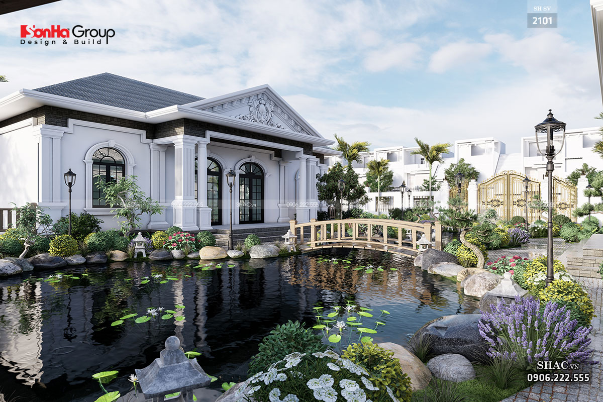 thiết kế biệt thự 10x10 sơn thuỷ