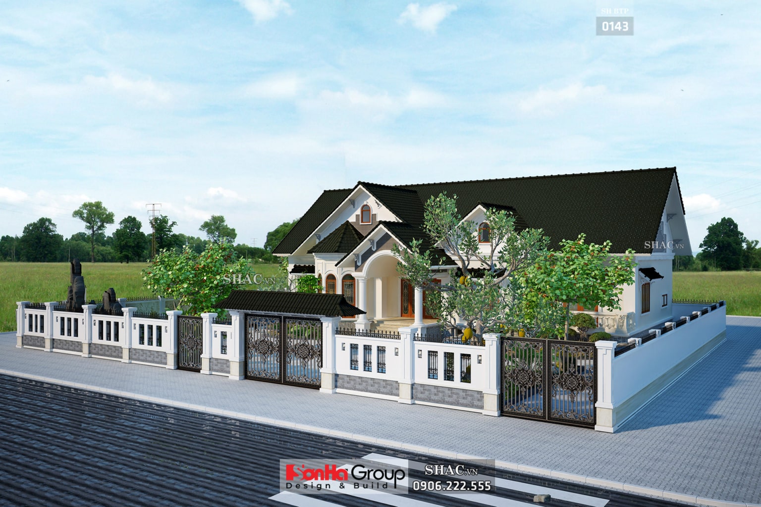 thiết kế biệt thự 10x10 sân vườn