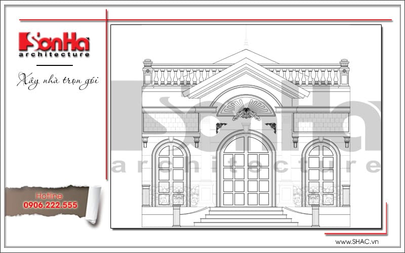 thiết kế biệt thự 8x20m