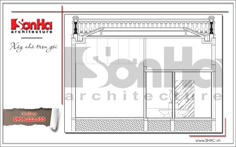 thiết kế biệt thự 8x20m