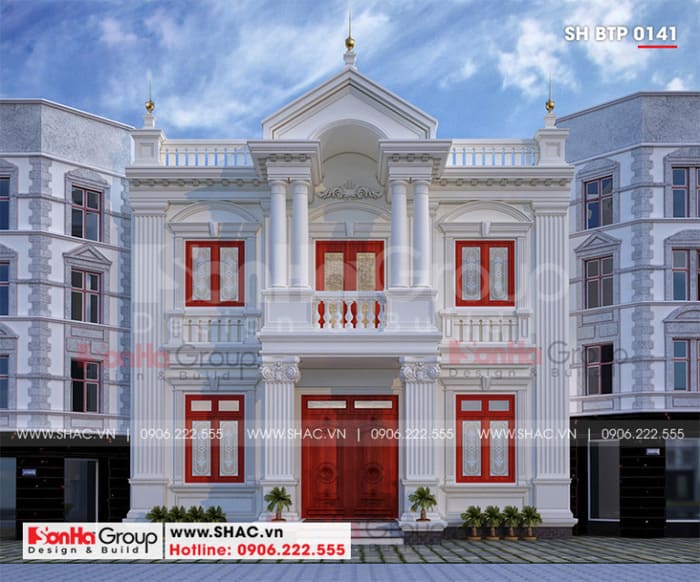 Mẫu nhà đẹp 3 tầng 8x20m