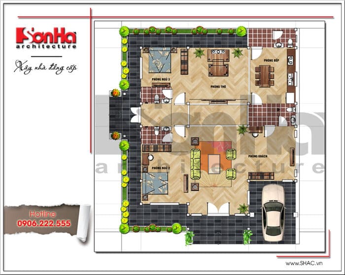 thiết kế biệt thự 8x20m