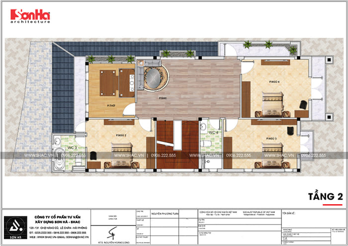 thiết kế biệt thự 8x20m
