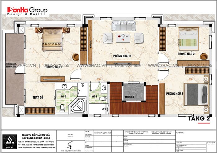 thiết kế biệt thự 8x20m