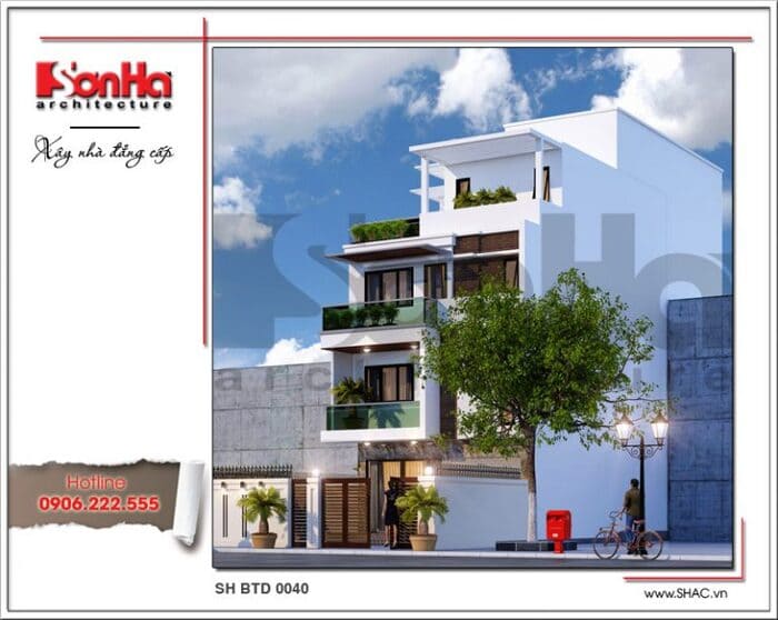 thiết kế biệt thự 8x20m