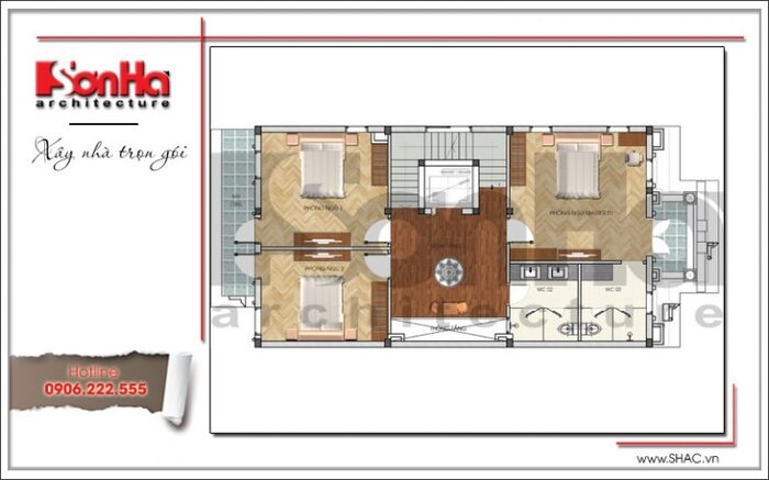 mẫu biệt thự 8x20m