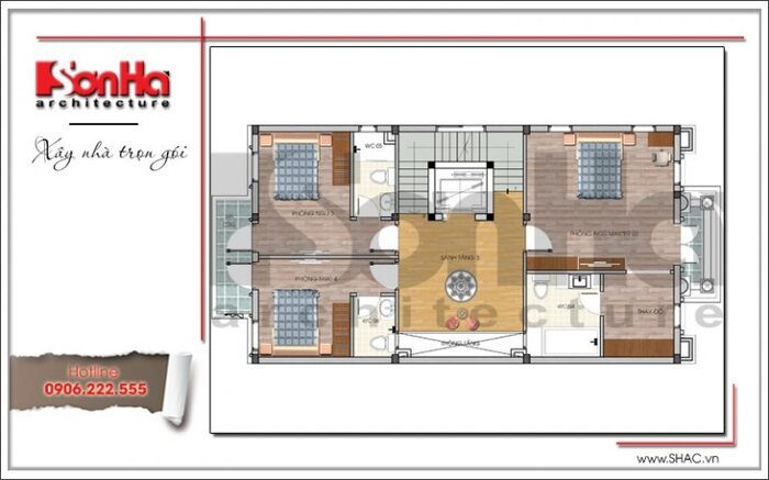 thiết kế biệt thự 8x20m