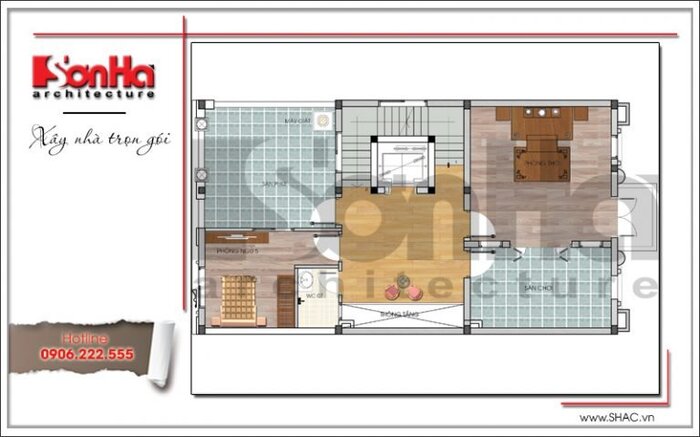 thiết kế biệt thự 8x20m