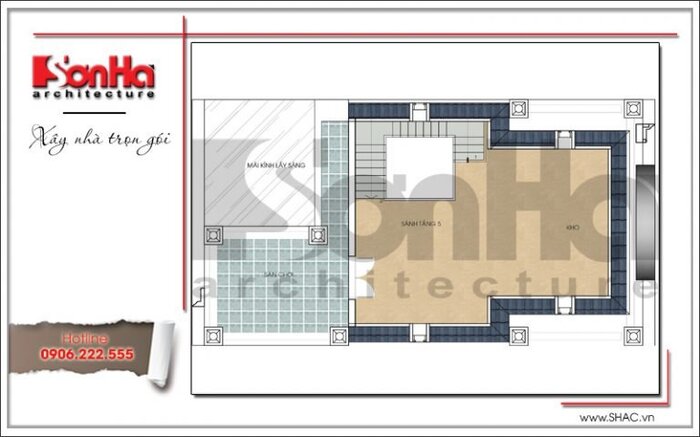 mẫu biệt thự 8x20m