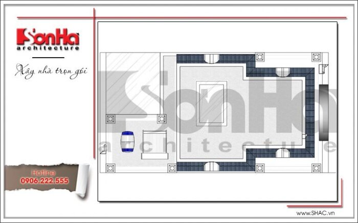 thiết kế biệt thự 8x20m