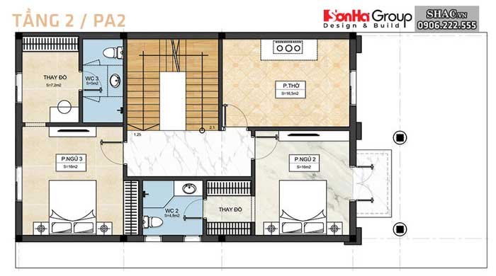 thiết kế biệt thự 9x18m